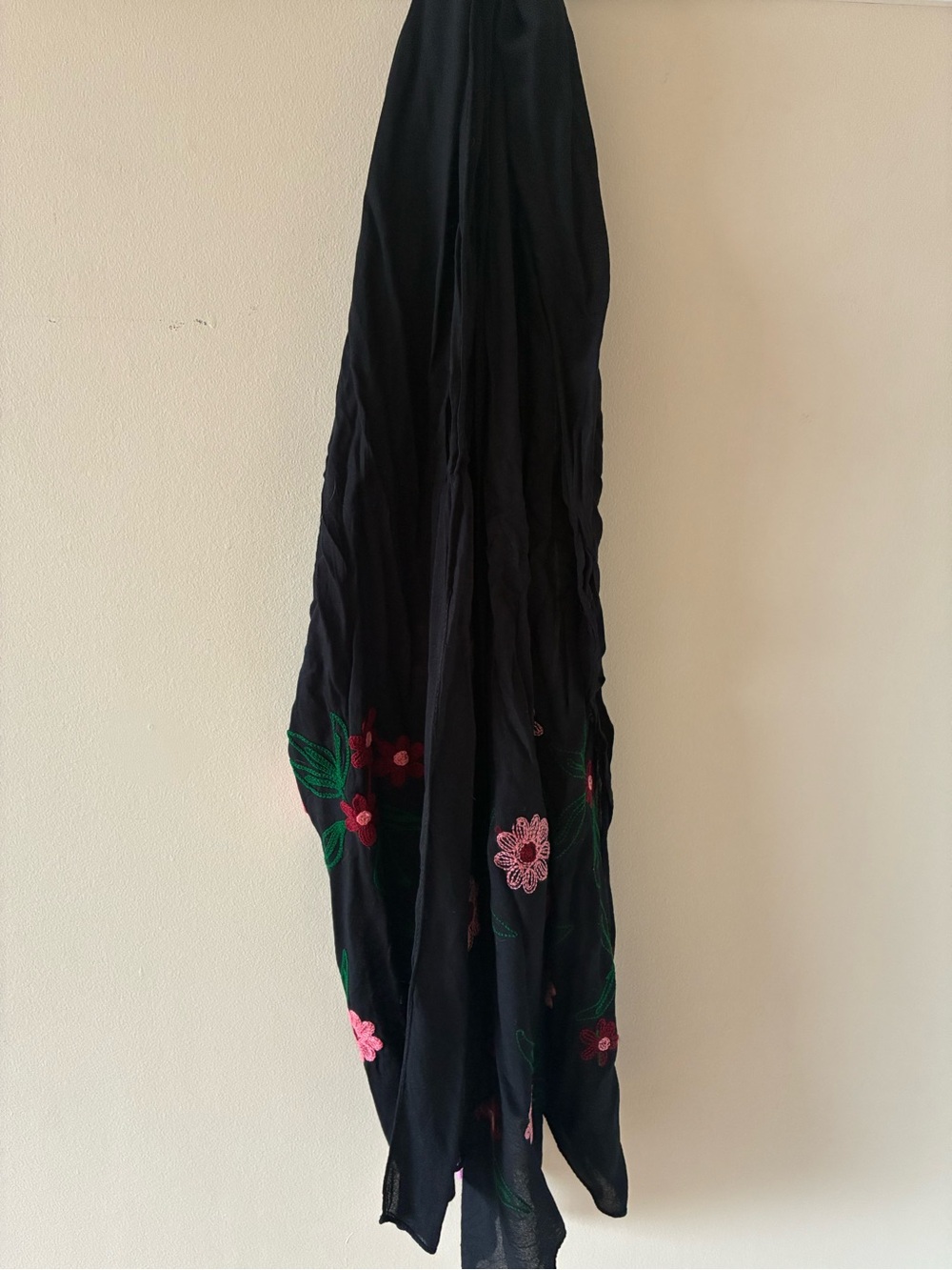Juicy Couture black embroidered floral scarf - Picture 6 of 7